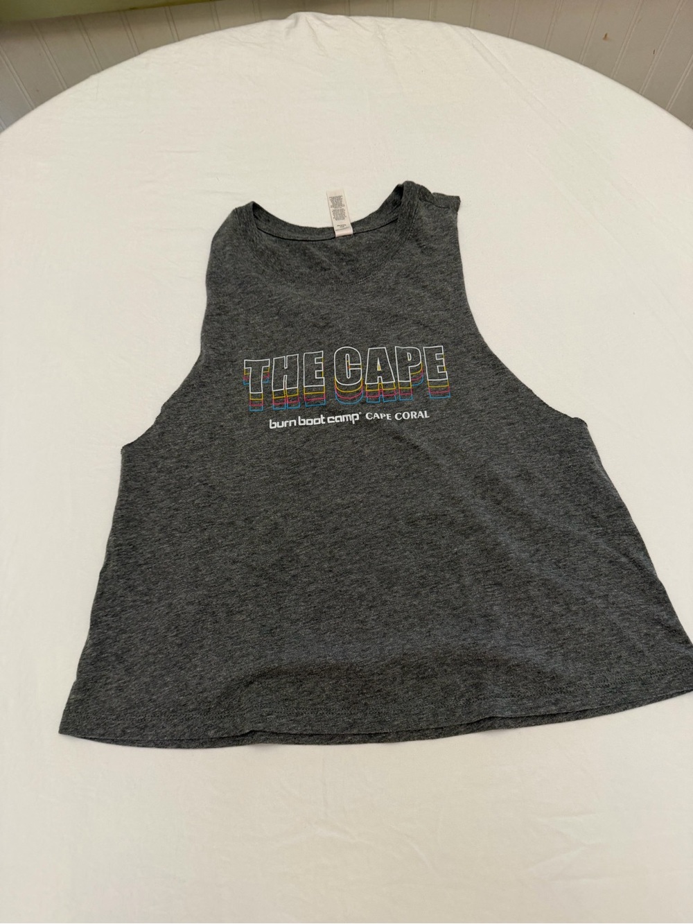 Burn Boot Camp 'The Cape' Gray Muscle Tank